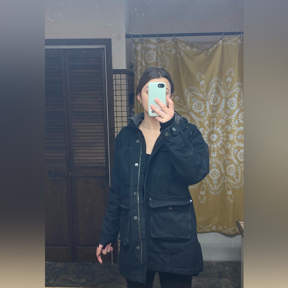 Black Carhartt zip and button up